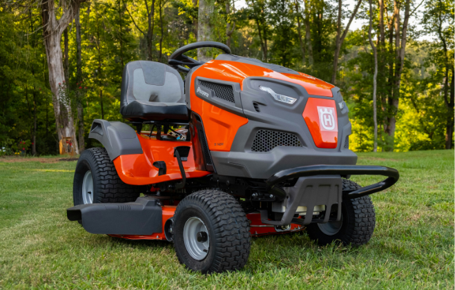 red lawn mower machine